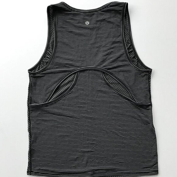 LULULEMON Circuit Crusher Tank Evolution Stripe Black Grey, Cut-out Back S/M - Picture 13 of 16